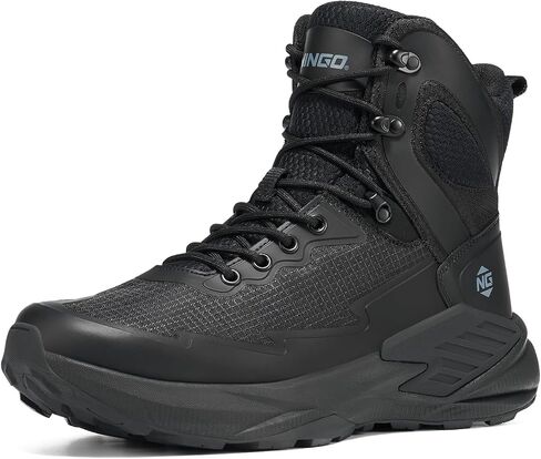 NINGO Men's Military Tactical Waterproof Boots, Lightweight Breathable Work Combat Boots for All Day, Comfortable Non Slip Hiking Shoes for Motorcycle, Army, Jungle, Outdoor, Sport in Kuwait