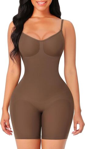 FeelinGirl Butt Lifter Shapewear Full Body Shaper for Women Tummy Control Shapewear Thigh Slimmer Brown 5XL/6XL in Kuwait
