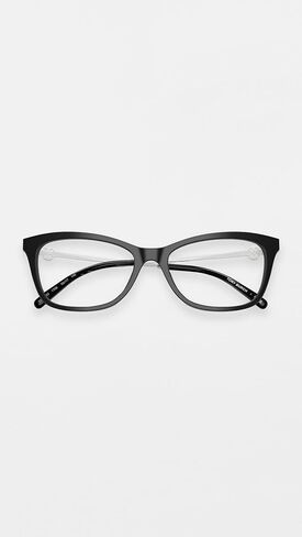 Tory Burch Women's Miller Square Eyeglasses, Black, One Size in Kuwait
