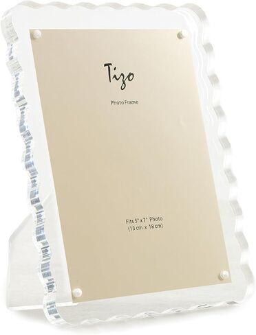 Women's Lucite Frame Wave Design Clear 5x7 in Saudi Arabia