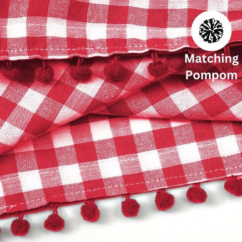 Curtains 84 inch Length 2 Panels Set - Farmhouse Style Easy to Install Window Treatment Set - Long Drapes for Bedroom Living Room Darkening Curtain Rod Pocket - 2 Panels W40 x L84 Red in Kuwait
