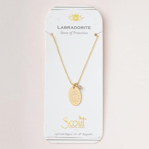 Scout Curated Wears - Intention Charm Necklace - Labradorite/Gold in Kuwait