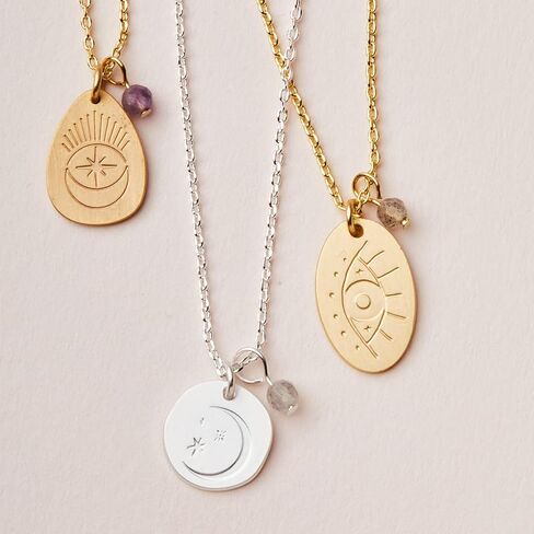 Scout Curated Wears - Intention Charm Necklace - Labradorite/Gold in Kuwait