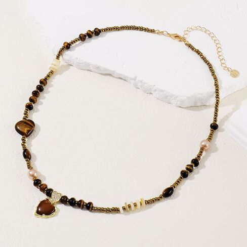 Layered Boho Beaded Choker Necklace for Women with Gold Plated Chains,4 Strand Detachable Statement Jewelry, Resin Pendant for Summer Beach Party Gift in Saudi Arabia