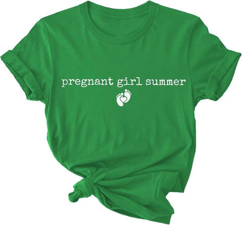 Pregnant Girl Summer Shirt Pregnancy Announcement T-Shirt Expecting Mom Shirts in Kuwait