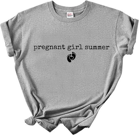Pregnant Girl Summer Shirt Pregnancy Announcement T-Shirt Expecting Mom Shirts in Kuwait