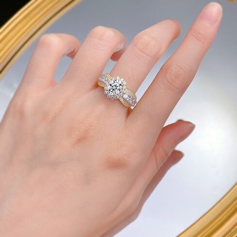 خاتم سوبر فلاش الخلود للنساء-1.5ct 6x8 مللي متر البيضاوي مويسانيتي مختبر الماس S925 الفضة الفرقة هدية الذكرى مجوهرات in Kuwait
