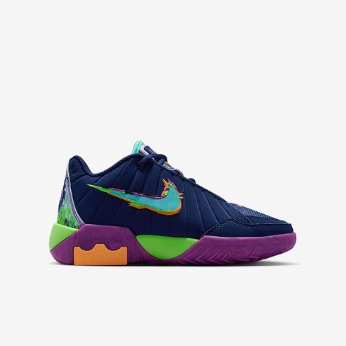Lebron Witness 9 Big Kids' Basketball Shoes (Blue Void/Vivid Purple/Green Strike/Bleached Turquoise) in Kuwait