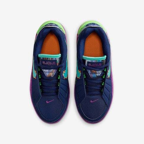 Lebron Witness 9 Big Kids' Basketball Shoes (Blue Void/Vivid Purple/Green Strike/Bleached Turquoise) in Kuwait