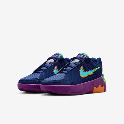 Lebron Witness 9 Big Kids' Basketball Shoes (Blue Void/Vivid Purple/Green Strike/Bleached Turquoise) in Kuwait