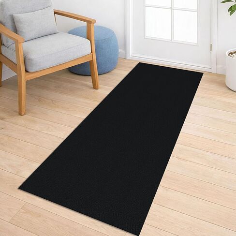 Lansny Washable Runner Rug 2x5 Hallway Runners Braided Cotton Entryway Runner with Non Slip Backing Indoor Runners for Hallway Kitchen Bedroom, Black in Saudi Arabia