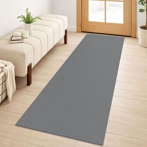 Lansny Washable Runner Rug 2x5 Hallway Runners Braided Cotton Entryway Runner with Non Slip Backing Indoor Runners for Hallway Kitchen Bedroom, Black in Saudi Arabia