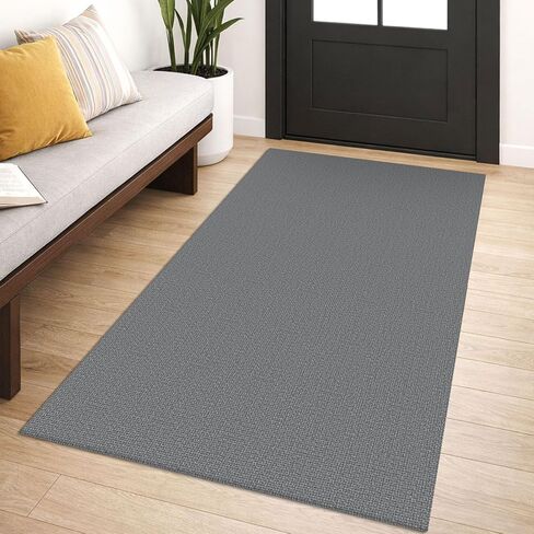 Lansny Washable Runner Rug 2x5 Hallway Runners Braided Cotton Entryway Runner with Non Slip Backing Indoor Runners for Hallway Kitchen Bedroom, Black in Saudi Arabia
