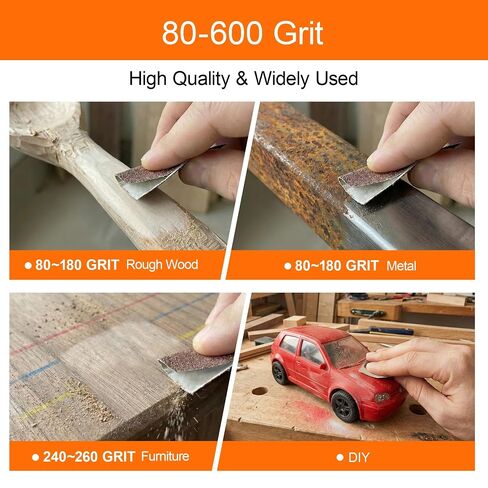 KENDO Emery Cloth Roll, 5 Grit Sandpaper Roll Assorted Sandpaper, Including 150 240 320 400 600 Grains, 6M for Woodworking, Automotive, Metal Polishing in Kuwait