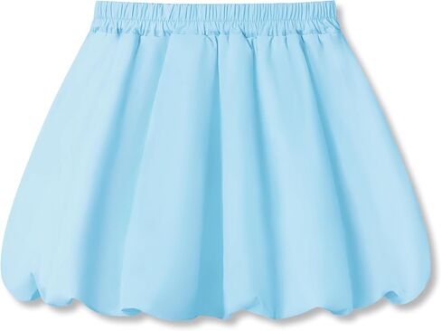 Big Girls Bubble Skort - Balloon High Waisted Skirt Puffy Hem Summer Trendy Purple Bottom Size 6-16 in Kuwait