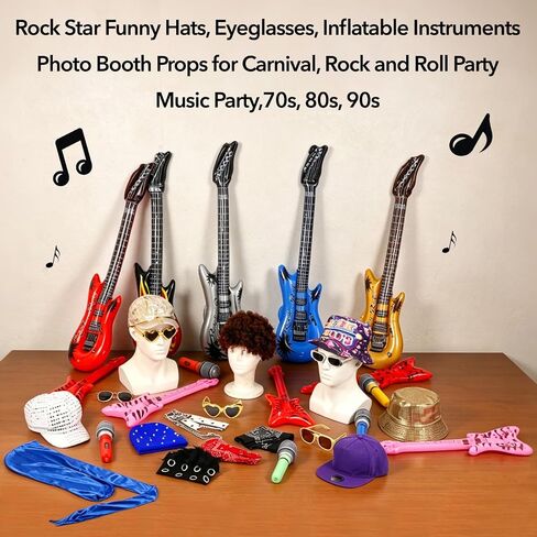 NICOWARM Rockstar & Hip-Hop Party Hats for Adults - Ultimate Adult Photo Booth Props in Saudi Arabia