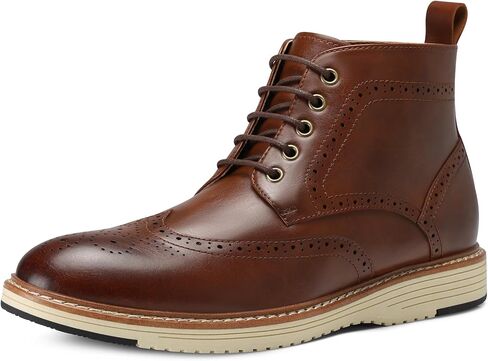 Brown Dress Boots for Men: Chukka Business Shoes Mens Derby Comfy Chukka Boot Size 9.5 in Saudi Arabia