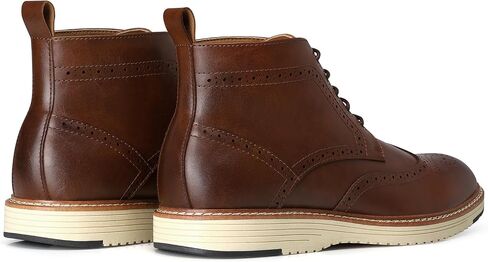 Brown Dress Boots for Men: Chukka Business Shoes Mens Derby Comfy Chukka Boot Size 9.5 in Saudi Arabia