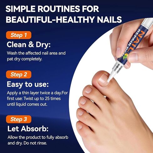 Toenail Fungus Treatment Extra Strength，Nail Repair Pen for Damaged Nails，Nail Fungus Pen, 25% Undecylenic Acid with added Tea Tree Oil Fast-Acting Solution for Brittle & Discoloration Nails in Saudi Arabia