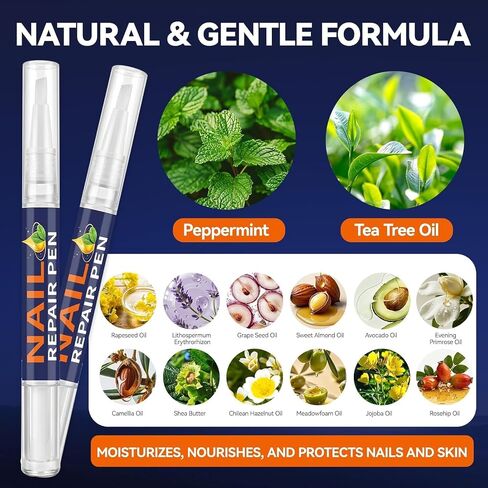 Toenail Fungus Treatment Extra Strength，Nail Repair Pen for Damaged Nails，Nail Fungus Pen, 25% Undecylenic Acid with added Tea Tree Oil Fast-Acting Solution for Brittle & Discoloration Nails in Saudi Arabia