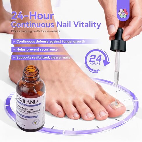 SAVILAND Toenail Fungus Treatment Extra Strength: FSA-HSA 2X Extreme Nail Repair for Discolored and Damaged Nails Toenail Softener Yellow Toenail Foot Toe Thick Nail Fungus Treatments Solution,2 fl oz in Saudi Arabia