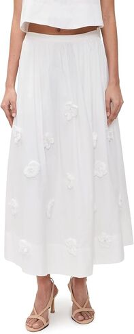 English Factory Women's 3D Flower Midi Skirt in Kuwait
