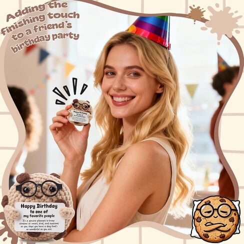 Heartfelt Friendship Crochet Smart Cookie - Thoughtful Birthday Gift for Her, Women, Sister - Unique Handmade Keepsake to Show Appreciation for a Special Friend in Saudi Arabia