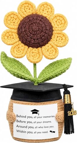Wavwavw 2026 Christian Graduation Gifts for Her Him Bible Verses Crochet Flower Gifts for Class of 2026 Senior Masters Degree Student University College High School Graduate Religious Souvenir in Kuwait