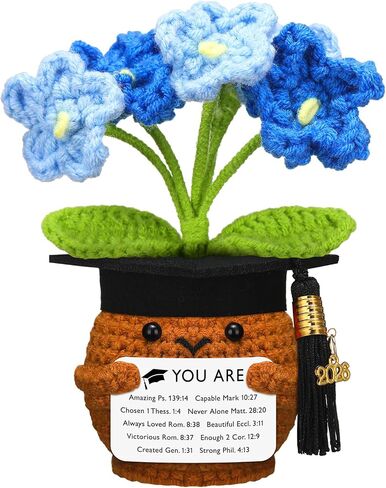 Wavwavw 2026 Christian Graduation Gifts for Her Him Bible Verses Crochet Flower Gifts for Class of 2026 Senior Masters Degree Student University College High School Graduate Religious Souvenir in Kuwait
