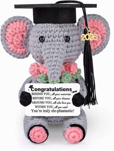 JoycuFF 2026 Graduation Gifts for Women Her Him, Class of 2026 Congratulations Gifts, Emotional Support Elephant Gift for High School College Grads in Kuwait