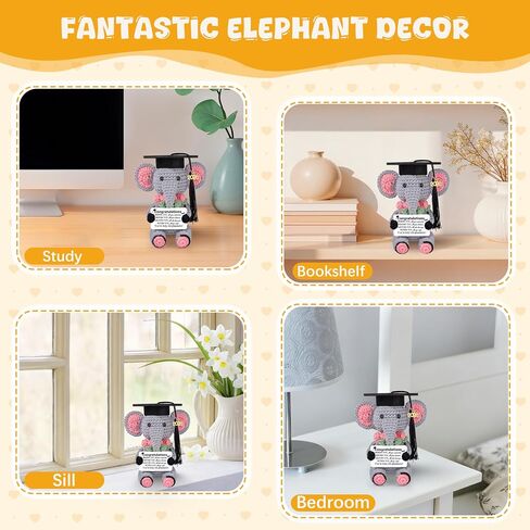JoycuFF 2026 Graduation Gifts for Women Her Him, Class of 2026 Congratulations Gifts, Emotional Support Elephant Gift for High School College Grads in Kuwait