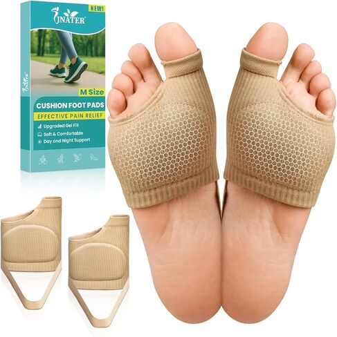 Metatarsal Pads Women & Men - Non-Slip Ball of Foot Cushion with Thick Gel for Pain Relief, Morton's Neuroma, Metatarsalgia - Metatarsal Foot Pads for Walking, Running, Standing (M Size) in Saudi Arabia