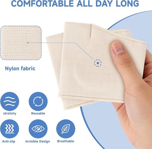 2 Pcs Metatarsal Pads for Women and Men, Foot Pads for Ball Pain Relief, Metatarsalgia, Morton's Neuroma, Fabric Sleeves with Gel Inserts(Beige, Medium) in Saudi Arabia
