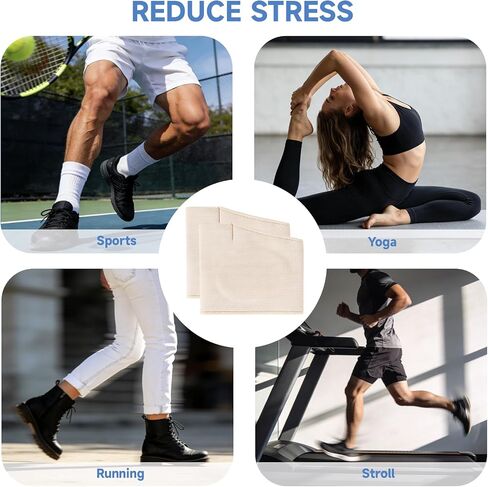 2 Pcs Metatarsal Pads for Women and Men, Foot Pads for Ball Pain Relief, Metatarsalgia, Morton's Neuroma, Fabric Sleeves with Gel Inserts(Beige, Medium) in Saudi Arabia