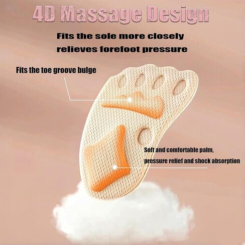 6Pcs Metatarsal Pads for Women, 2026 Upgraded Breathable Ball of Foot Cushions,Non-Slip Shoe Inserts for High Heels, Breathable Comfort Insoles (Beige&Black) in Kuwait