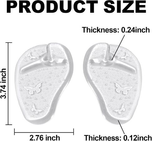 6Pcs Flip Flop Toe Protectors - Butterfly Thong Sandal Gel Cushions. Excellent Silicone Inserts for Women Shoes, Transparent Toe Post Cushion Pads Summer Accessories in Saudi Arabia