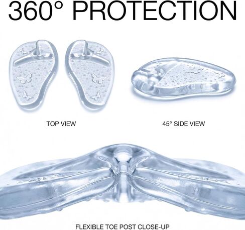 6Pcs Flip Flop Toe Protectors - Butterfly Thong Sandal Gel Cushions. Excellent Silicone Inserts for Women Shoes, Transparent Toe Post Cushion Pads Summer Accessories in Saudi Arabia