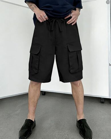 A WATERWANG Men's Cargo Shorts Casual Drawstring Elastic Waist Athletic Workout Gym Jogger Shorts with 4 Pockets in Saudi Arabia