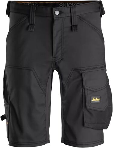 شورت Snickers Workwear U6143 للرجال قابل للتمدد من AllroundWork، شورت مطاطي متين مع ملاءمة مرنة، جيوب معززة in Kuwait