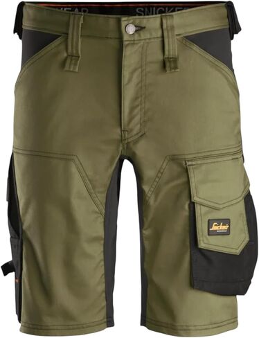 شورت Snickers Workwear U6143 للرجال قابل للتمدد من AllroundWork، شورت مطاطي متين مع ملاءمة مرنة، جيوب معززة in Kuwait