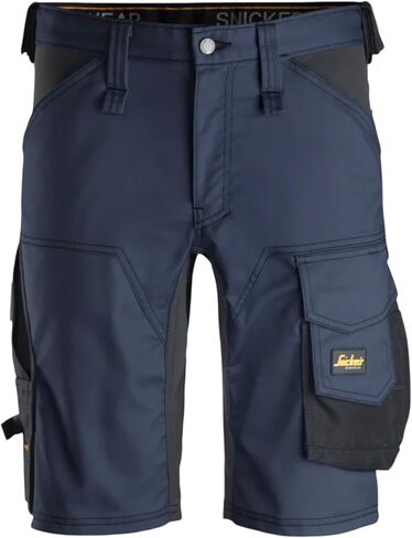 شورت Snickers Workwear U6143 للرجال قابل للتمدد من AllroundWork، شورت مطاطي متين مع ملاءمة مرنة، جيوب معززة in Kuwait
