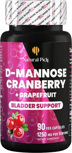 Bladder Control Supplements, D Mannose with Cranberry, 1000mg for Bladder Control. Advanced Kidney Support for Urinary Tract Health. Premium Bladder, d-mannose, Detox and Repair, 90 caps, Made in USA in Saudi Arabia