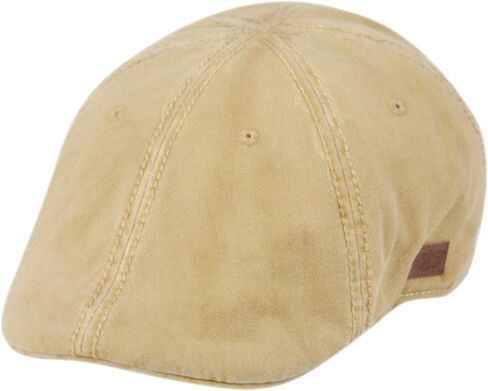 Men’s Flat Cap – 6 Panel Duckbill Ivy Hat, Lightweight Cotton Driving Cap with Elastic Band, Classic Newsboy Golf Hat in Saudi Arabia