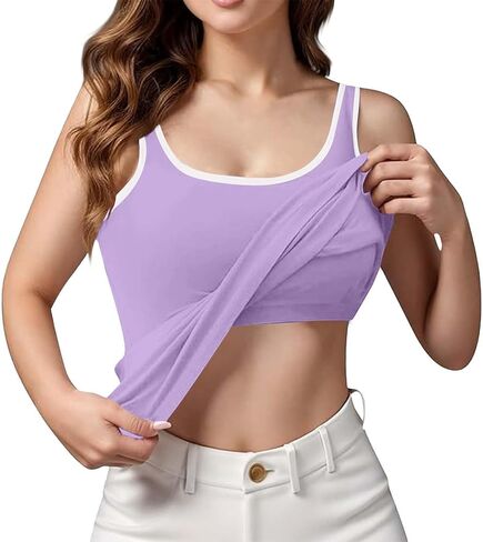 Tank Tops with Built in Bras Athletic Sports Cute Cami Workout Plus Size Camisoles Spaghetti Strap Under Clothes in Saudi Arabia
