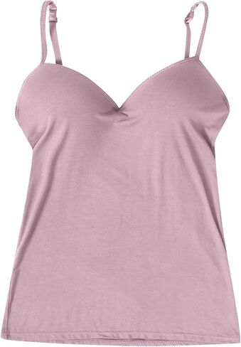 Tank Tops for Women Built in Bra Pack Racerback Workout Lounge Camisole Summer Sports Padded Cami Tube Yoga Tops in Saudi Arabia