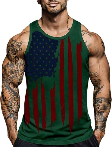 4Th of July Shirts for Men Graphic Tees Oversized Tank Tops Sleeveless Fashion Basic 2026 Casual Summer Outfits in Saudi Arabia