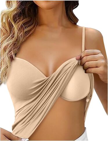 Tank Tops for Women Built in Bra Pack Racerback Workout Lounge Camisole Summer Sports Padded Cami Tube Yoga Tops in Saudi Arabia