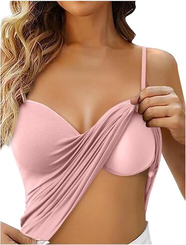 Tank Tops for Women Built in Bra Pack Racerback Workout Lounge Camisole Summer Sports Padded Cami Tube Yoga Tops in Saudi Arabia