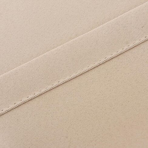 INLINAS Beige Blackout Curtains with Sheer Overlay - Grommet Top Thermal and Noise Reduction Panels for Bedroom and Living Room Light Blocking and Energy Saving, 52 x 84 Inches, Set of 2 in Saudi Arabia
