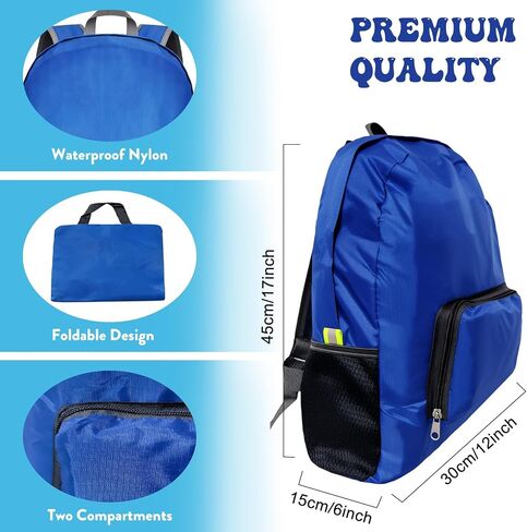 50 Pcs 17" Foldable Lightweight Backpacks Bulk, Nylon Travel Backpacks for Outdoor, Camping & Daily Use in Saudi Arabia